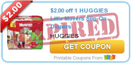 $2.00 off 1 HUGGIES Little Movers Slip-On Diapers