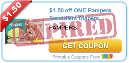 $1.50 off ONE Pampers Swaddlers Diapers