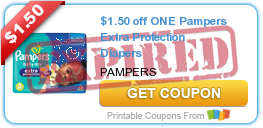 $1.50 off ONE Pampers Extra Protection Diapers