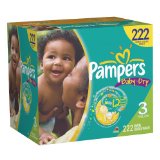 Pampers Baby Dry Diapers Economy Pack Plus, Size 3, 222 Count