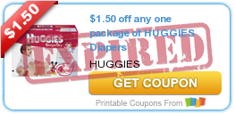 $1.50 off any one package of HUGGIES Diapers