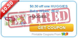 $0.50 off one HUGGIES Baby Wipes, 56 ct