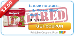 $2.00 off HUGGIES­­ Little Movers Slip-On Diapers