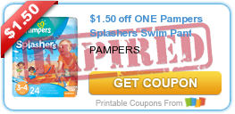 $1.50 off ONE Pampers Splashers Swim Pant