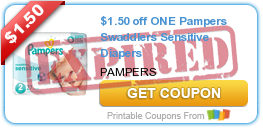 $1.50 off ONE Pampers Swaddlers Sensitive Diapers